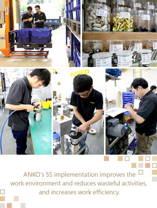 ANKO's 5S implementation improves the work environment and reduces wasteful activities, and increases work efficiency