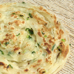 chinese crepe, green scallion pie