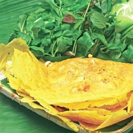 ABanh Xeo, vietnamesiska crepes, vietnamesiska lantpannkaka